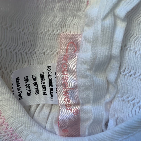 Vintage carouselware smocked Heirloom dress made in Peru size 8 - Picture 6 of 8